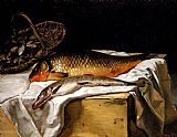 Frederic Bazille Still Life with Fish painting